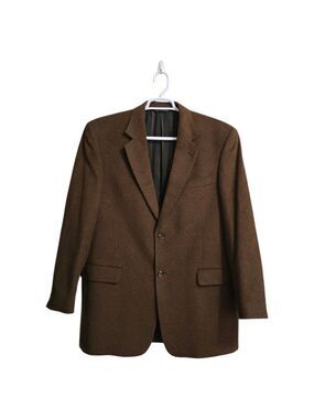 Coppley Cashmere Mink Single Breasted Blazer In Brown Sz 42T (Tall)